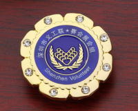 High-end diamond-encrusted badges